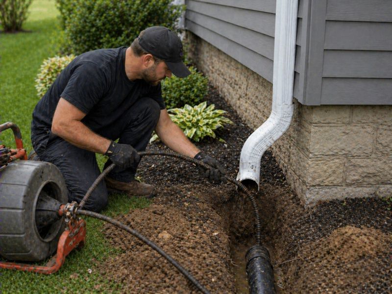Downspout Snaking in Rochester, NY