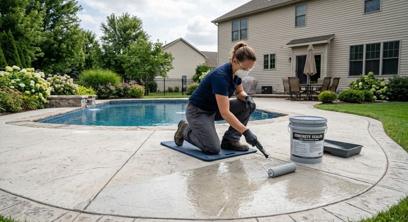 Porch Concrete Sealing in Gig Harbor, WA