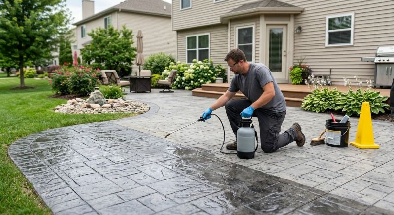 Porch Concrete Sealing in Bellevue, WA