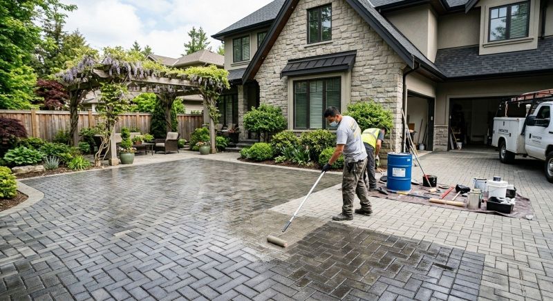 Sidewalk Concrete Sealing in Kansas City, KS