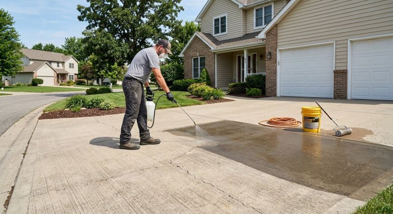 Sidewalk Concrete Sealing in Kansas City, KS